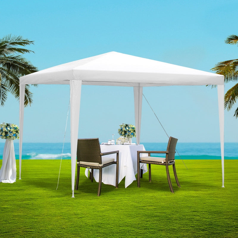 Gazebo 3x3m Tent Marquee Party Wedding Event Canopy Camping White