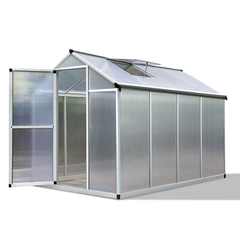 Greenhouse Aluminium Green House Garden Shed Greenhouses 2.42x1.9M