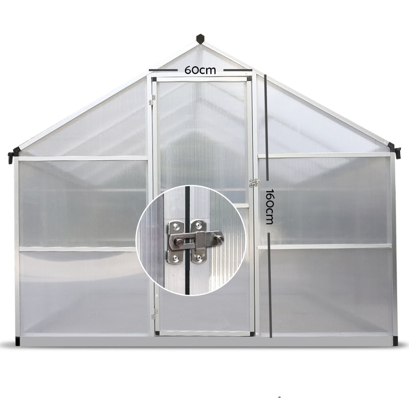 Greenhouse Aluminium Green House Garden Shed Greenhouses 3.02x2.5M