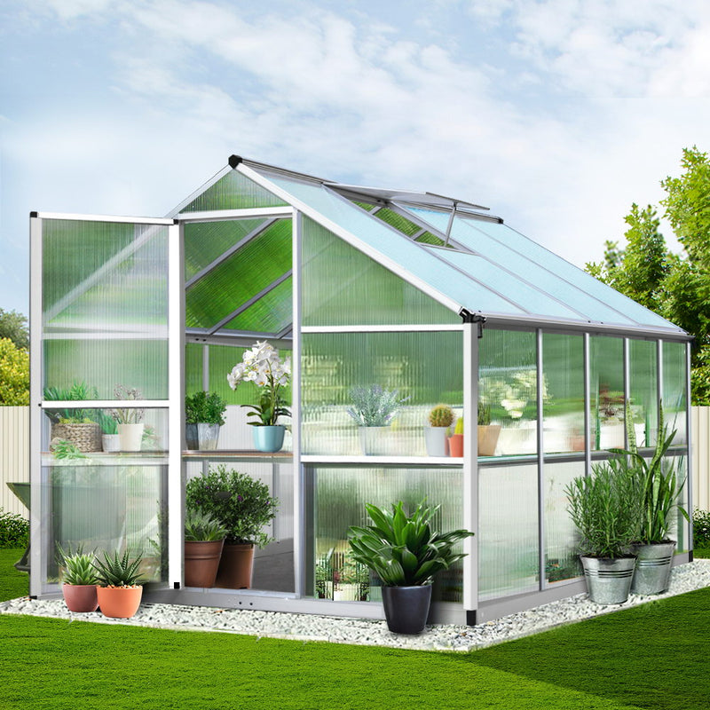 Greenhouse Aluminium Green House Garden Shed Greenhouses 3.02x2.5M