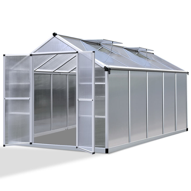 Greenhouse Aluminium Green House Garden Shed Greenhouses 3.08x2.5M