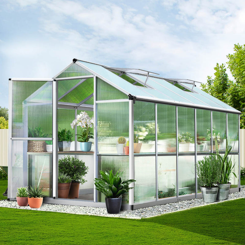 Greenhouse Aluminium Green House Gaden Shed Greenhouses 3.62x1.9M