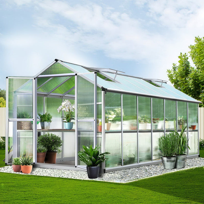 Greenhouse Aluminium Green House Garden Shed Greenhouses 4.1x2.5M