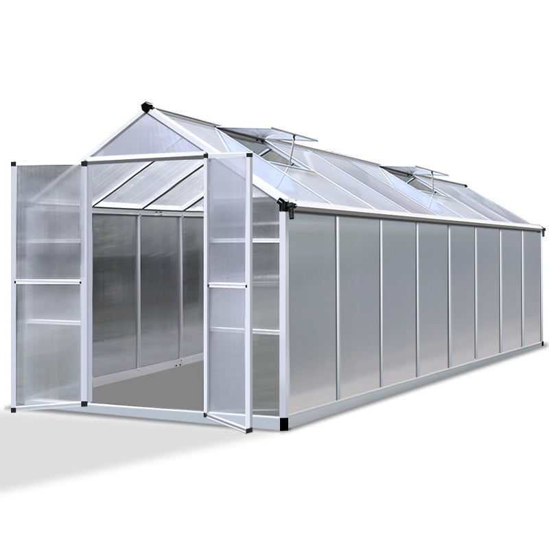 Greenhouse Aluminium Green House Garden Shed Greenhouses 4.7x2.5M