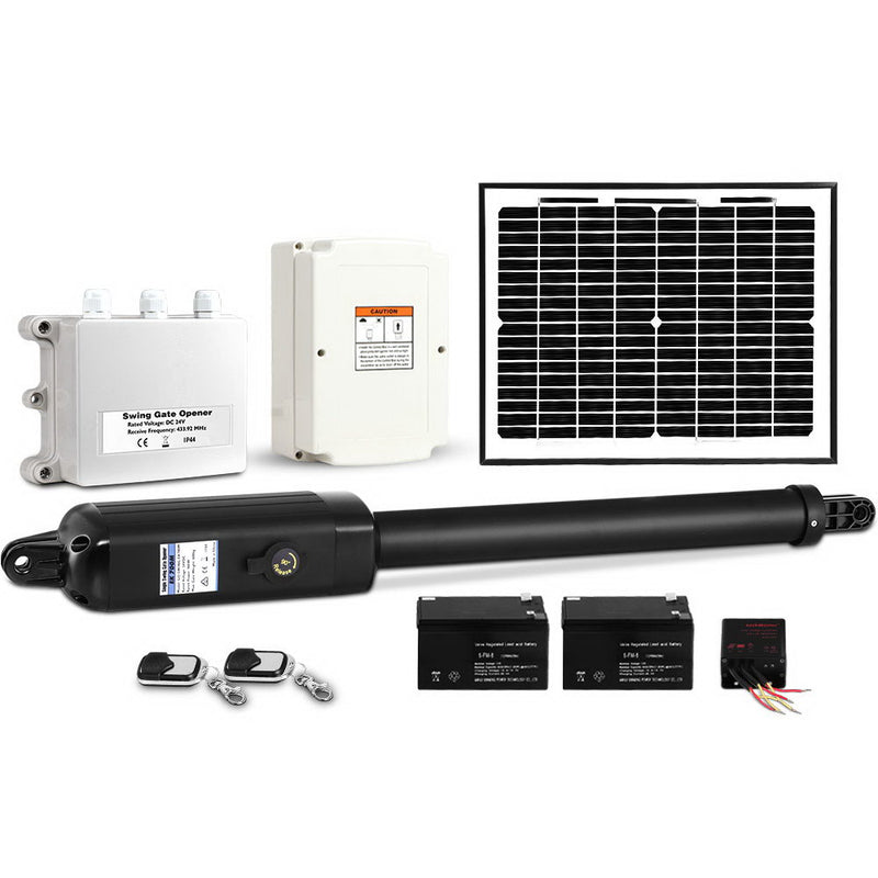 Automatic Full Solar Power Swing Gate Opener Kit 600KG