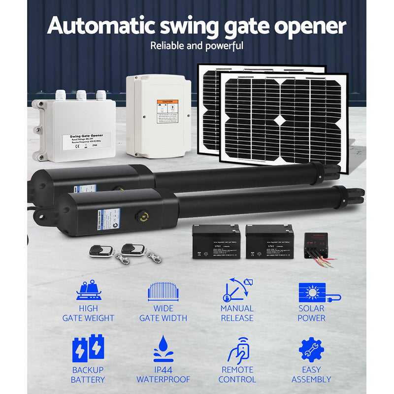 Swing Gate Opener Auto Double Full Remote Control 1200KG