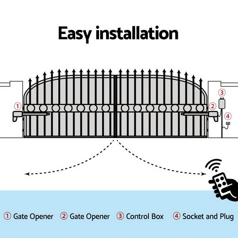 Automatic Electrical Swing Gate Opener Kit 1000KG