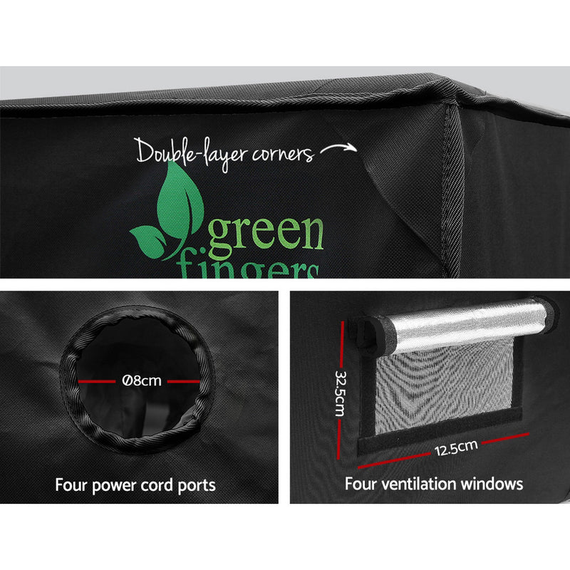 Hydroponics Grow Tent Kits Hydroponic Grow System 2.4m x 1.2m x 2m 600D Oxford