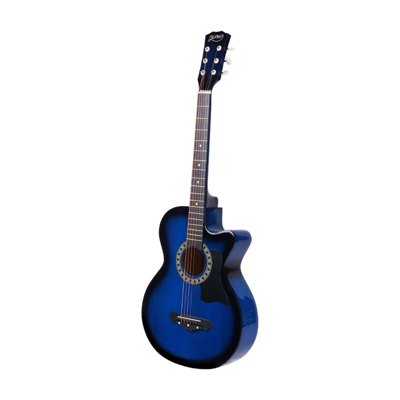 ALPHA 38 Inch Wooden Acoustic Guitar Blue