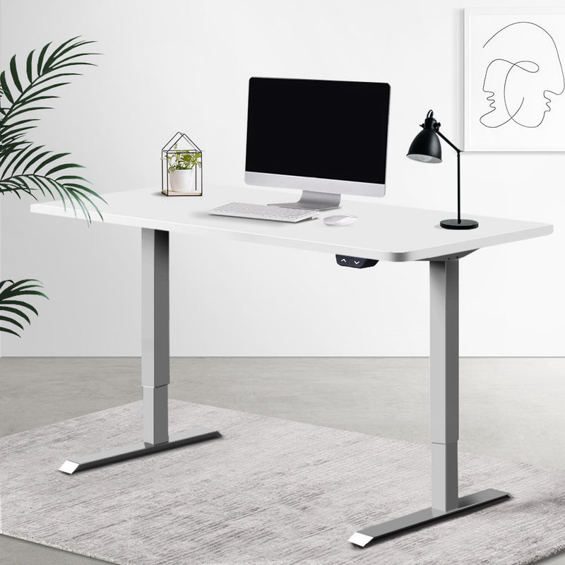 Standing Desk Height Adjustable Motorised Electric Sit Stand Computer Table 140cm