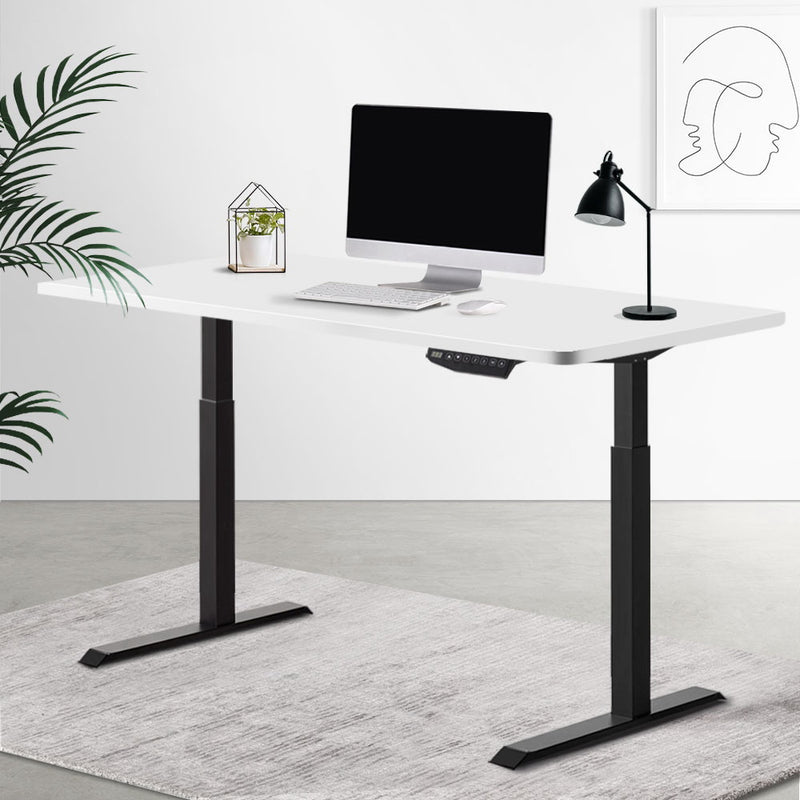 Standing Desk Sit Stand Table Riser Motorised Electric Computer Laptop Desks Dual Motors 140cm