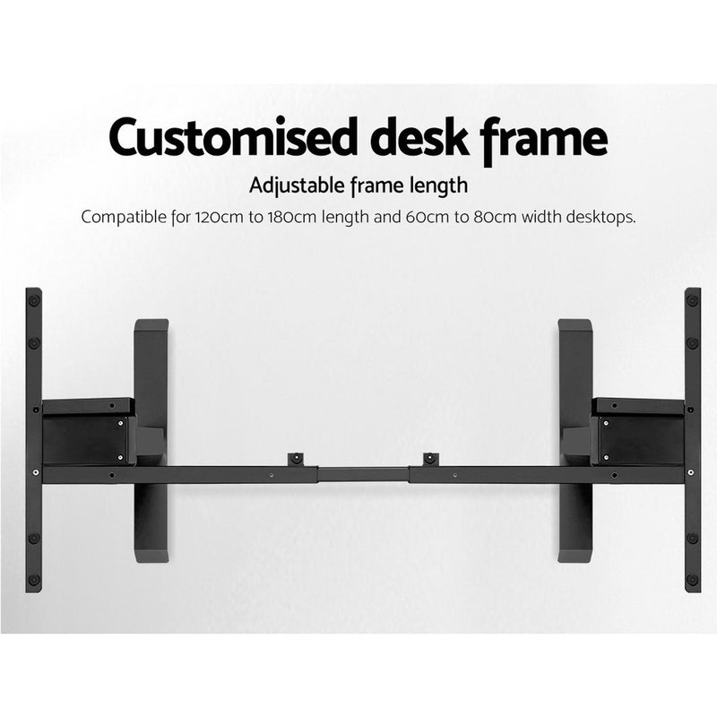 160cm Motorised Electric Height Adjustable Standing Desk Table Dual Motor