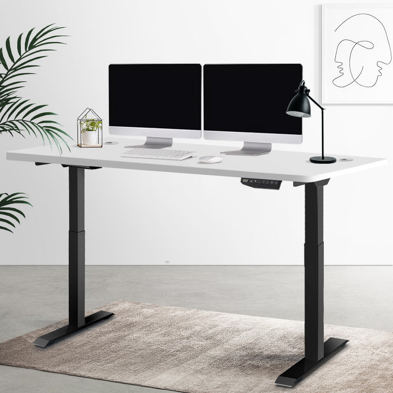 160cm Motorised Electric Height Adjustable Standing Desk Table Dual Motor