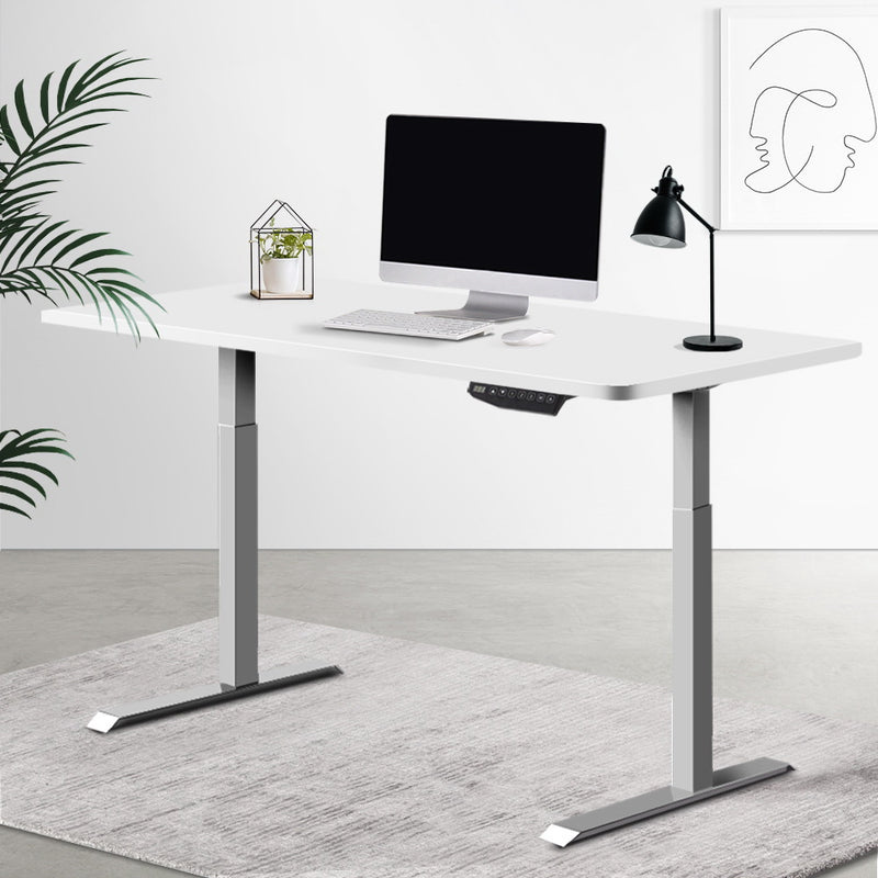 Standing Desk Motorised Height Adjustable Laptop Computer Table Electric Riser Dual Motor 120cm