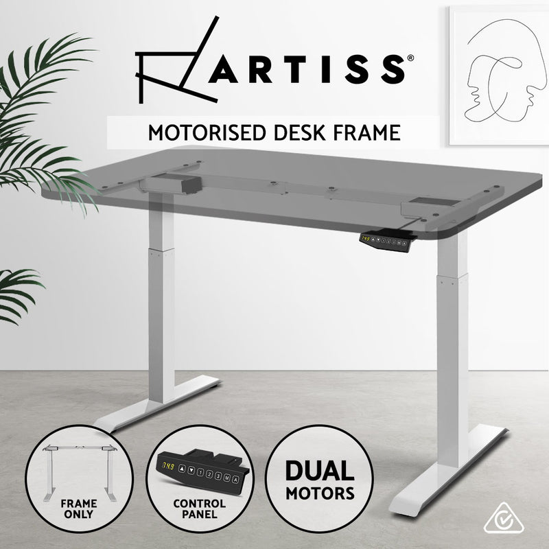 Motorised Standing Desk - White