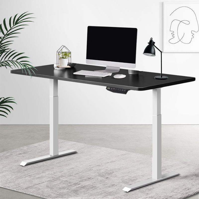 Standing Desk Adjustable Sit Stand Table Motorised Electric Computer Laptop Desks Dual Motors 140cm