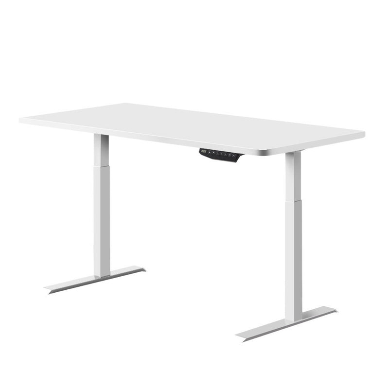 Sit Stand Desk Motorised Electric Computer Laptop Table Riser Office Dual Motor 120cm White