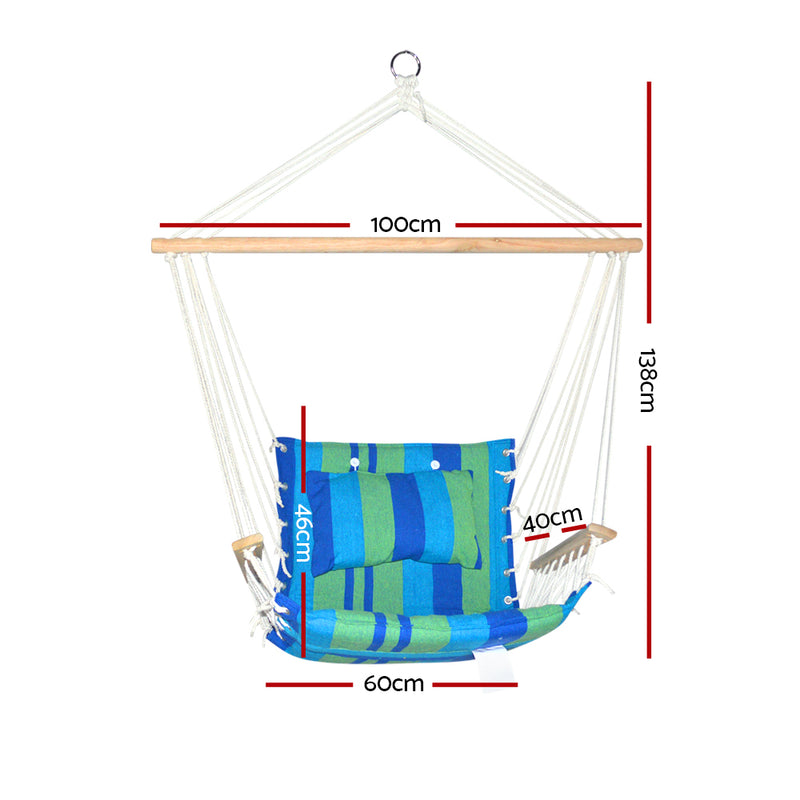 Hammock Swing Chair - Blue & Green