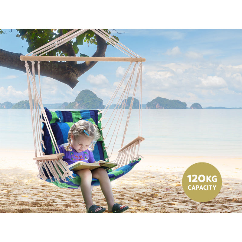 Hammock Swing Chair - Blue & Green