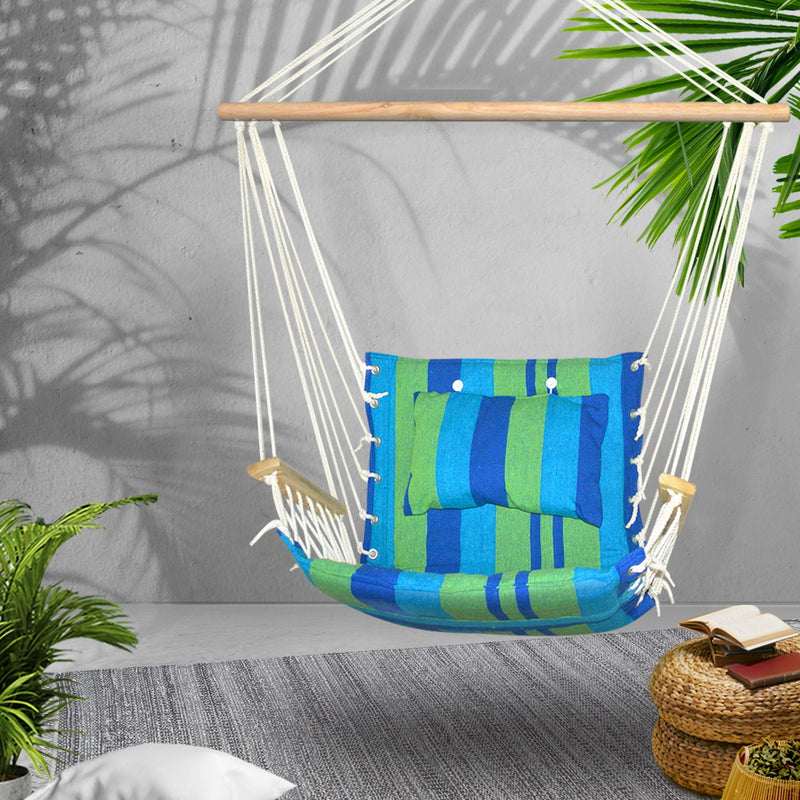 Hammock Swing Chair - Blue & Green