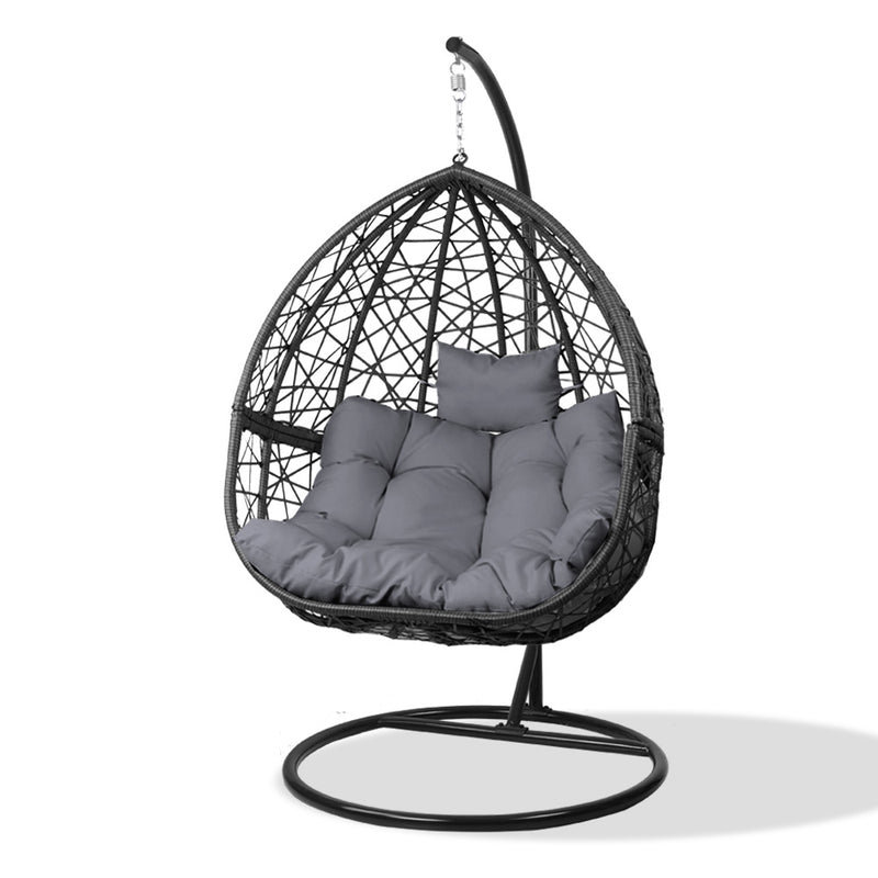 Outdoor Hanging Swing Chair - Black