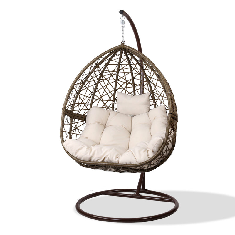 Outdoor Hanging Swing Chair - Brown