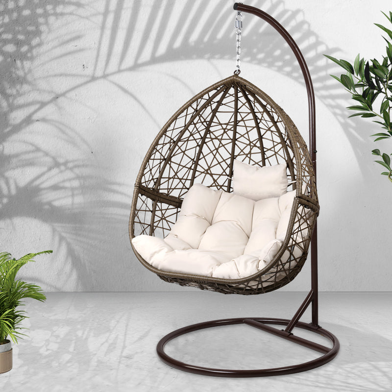 Outdoor Hanging Swing Chair - Brown