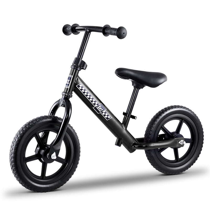 Kids Balance Bike Ride On Toys Puch Bicycle Wheels Toddler Baby 12" Bikes Black