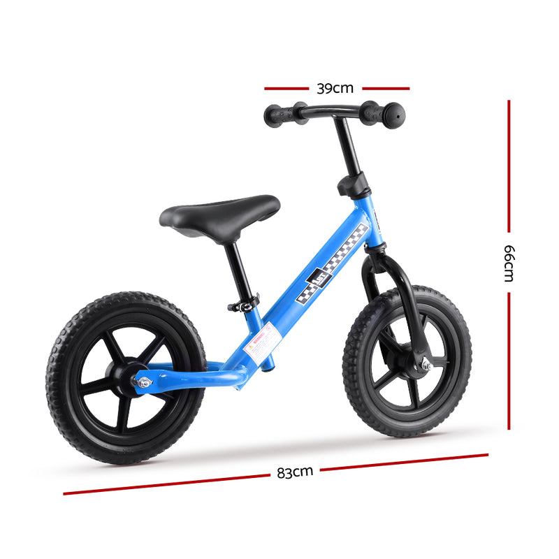 Kids Balance Bike Ride On Toys Puch Bicycle Wheels Toddler Baby 12" Bikes Blue