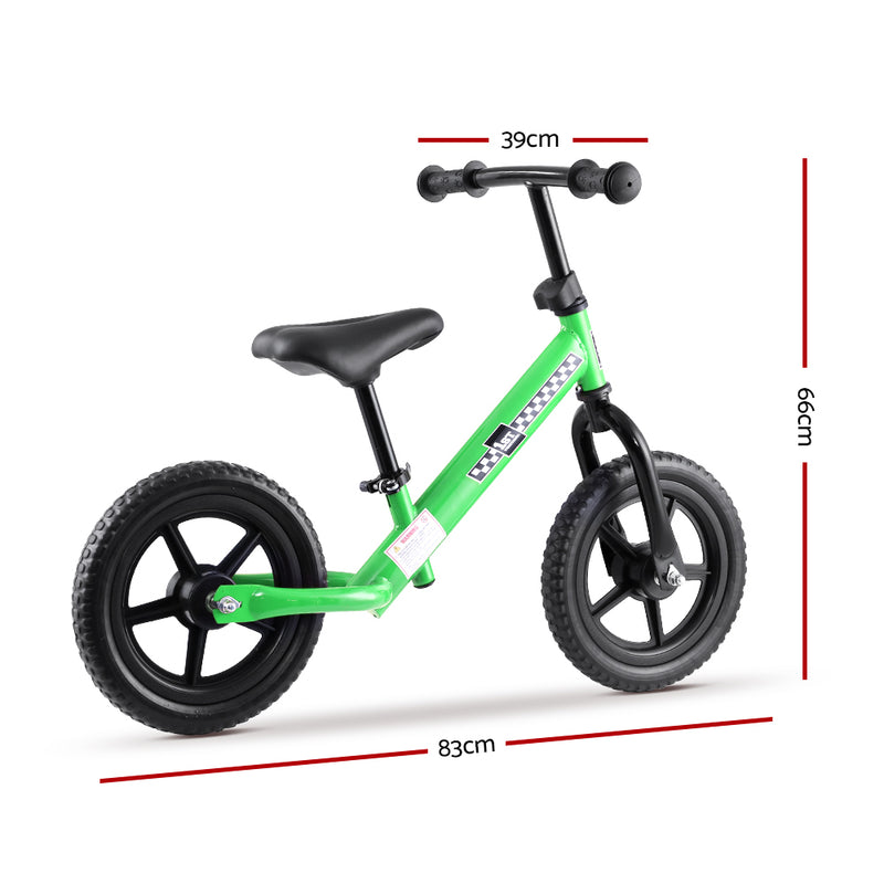 Kids Balance Bike Ride On Toys Puch Bicycle Wheels Toddler Baby 12" Bikes Green