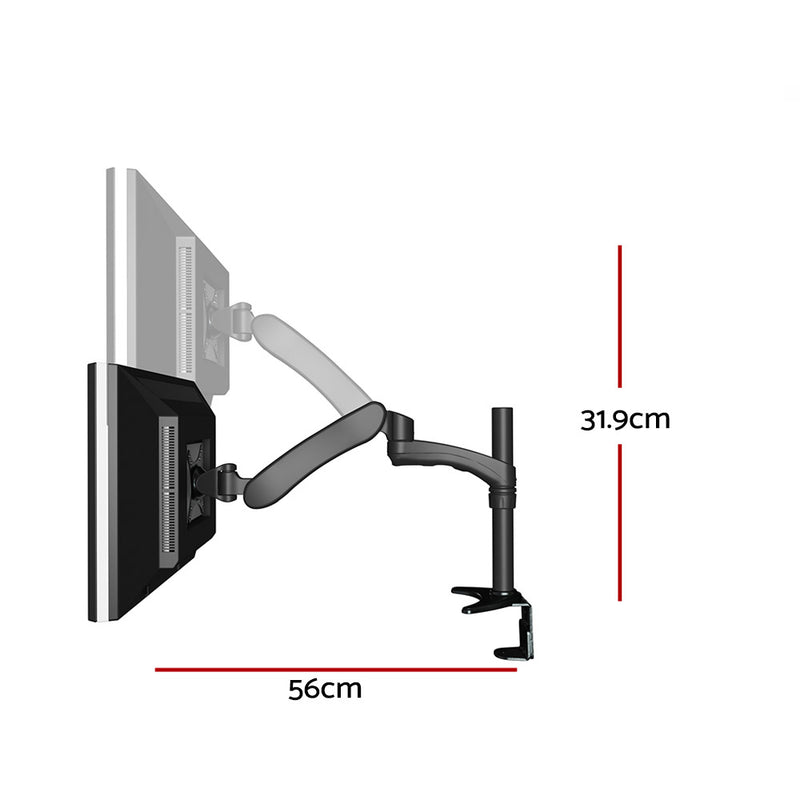 Iwell Monitor Arm Single DMA600 Adjustable Stand Gas Up To 32 Inch Screen Desk