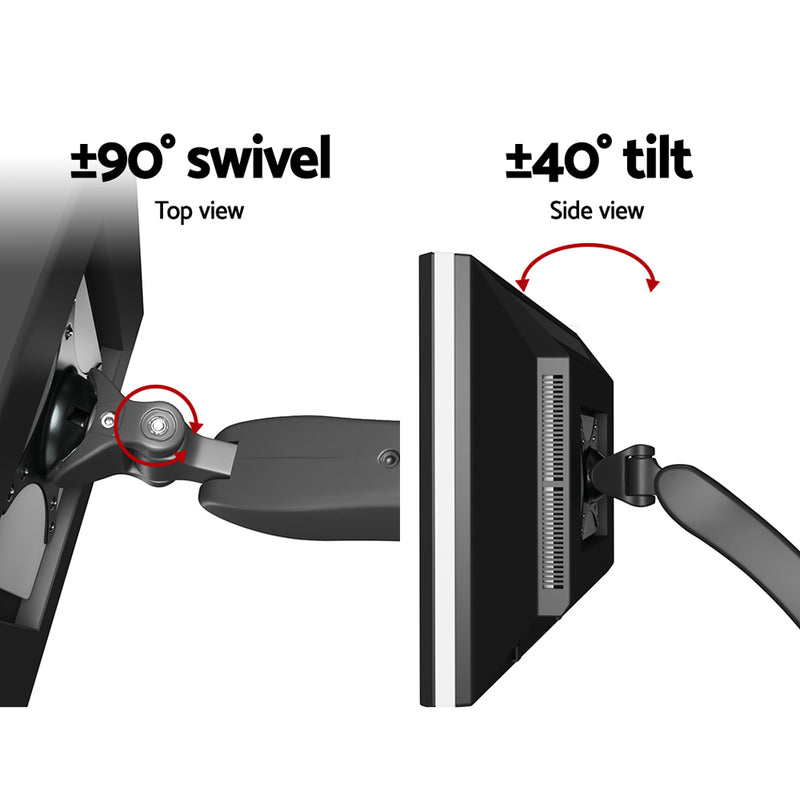 Iwell Monitor Arm Single DMA600 Adjustable Stand Gas Up To 32 Inch Screen Desk