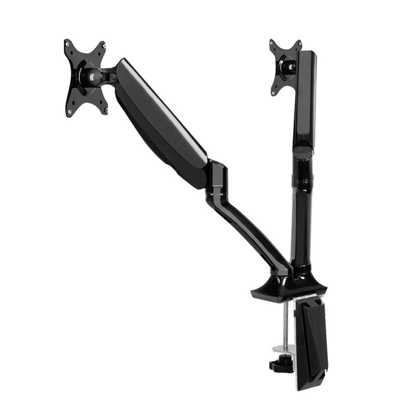 2 Arms Adjustable Monitor Screen Holder - Black