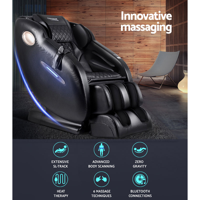 Livemor Electric Massage Chair SL Track Full Body Air Bags Shiatsu Massaging Massager