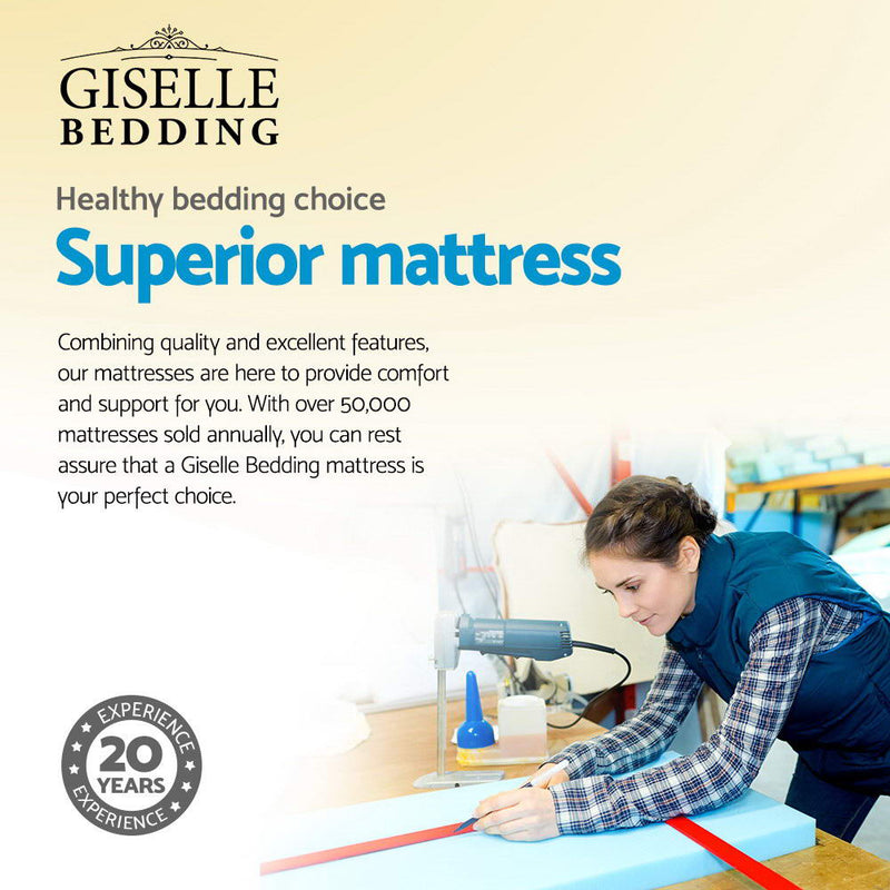 Giselle Bedding Double Size Pillow Top Spring Foam Mattress