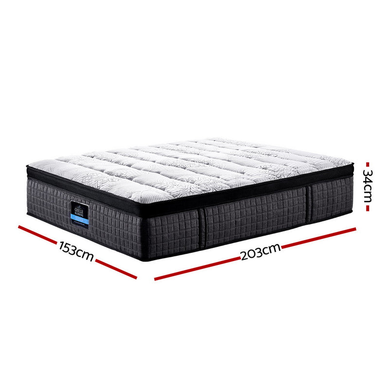 Giselle Bedding 34cm Mattress 7 Zone Pocket Spring Cool Gel Foam Queen