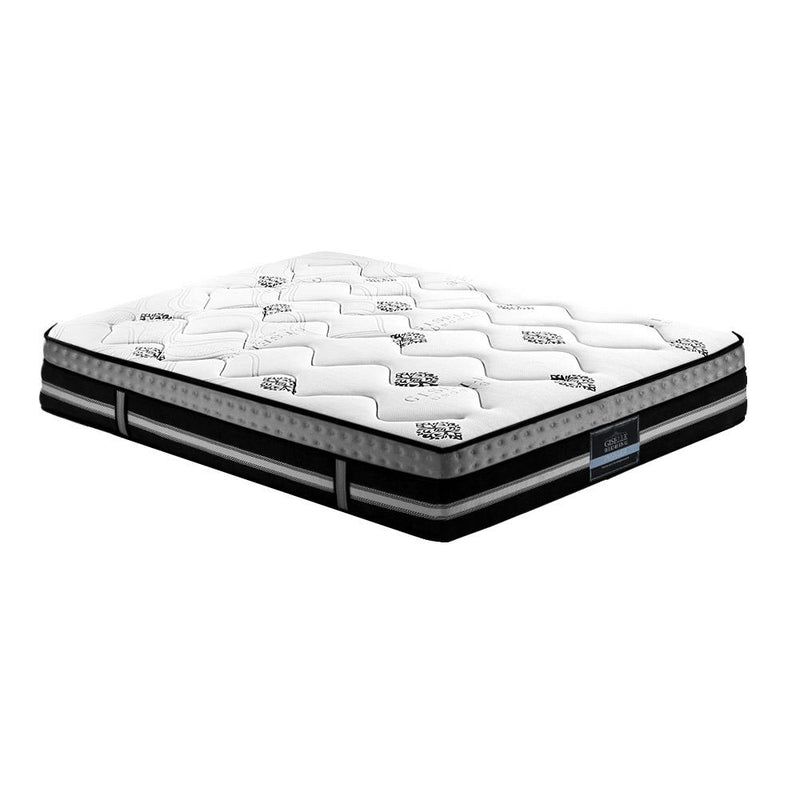 Giselle 35cm Double Size Mattress Bed 7 Zone Pocket Spring Cool Gel Foam Medium Firm