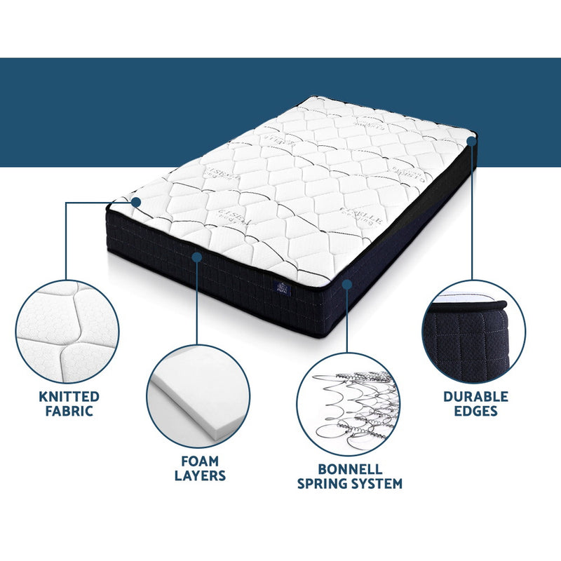 Giselle Bedding King Single Size Mattress Bed Medium Firm Foam Bonnell Spring 16cm