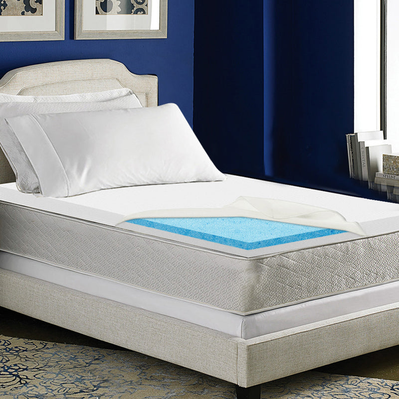 Giselle Bedding Single Size Dual Layer Cool Gel Memory Foam Topper