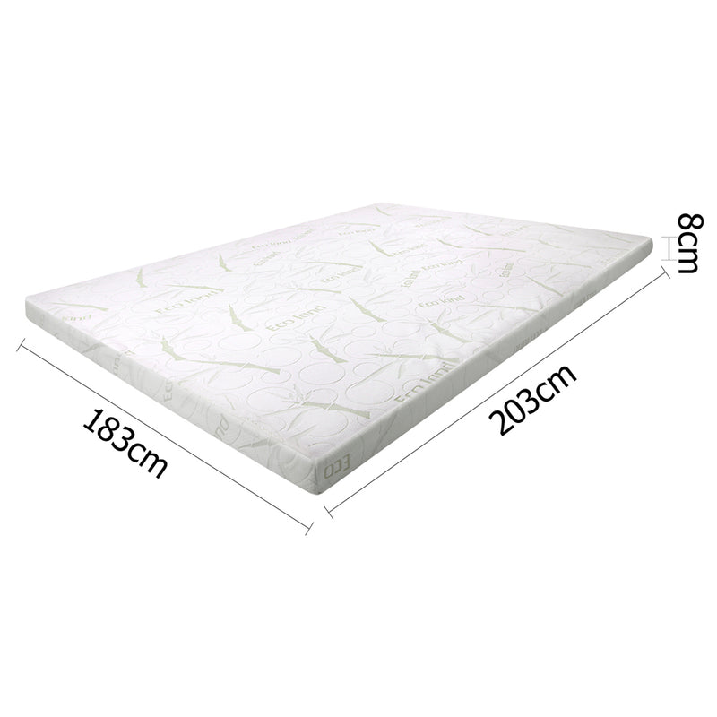 Giselle Bedding King Size 8cm Cool Gel Memory Foam Mattress Topper