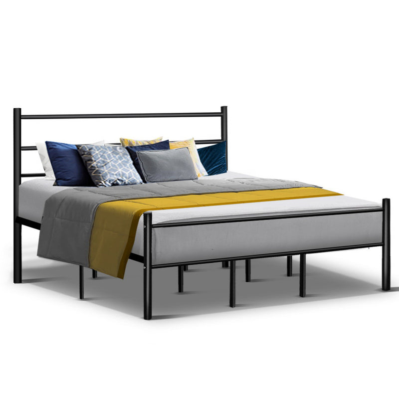 Metal King Bed Frame - Black