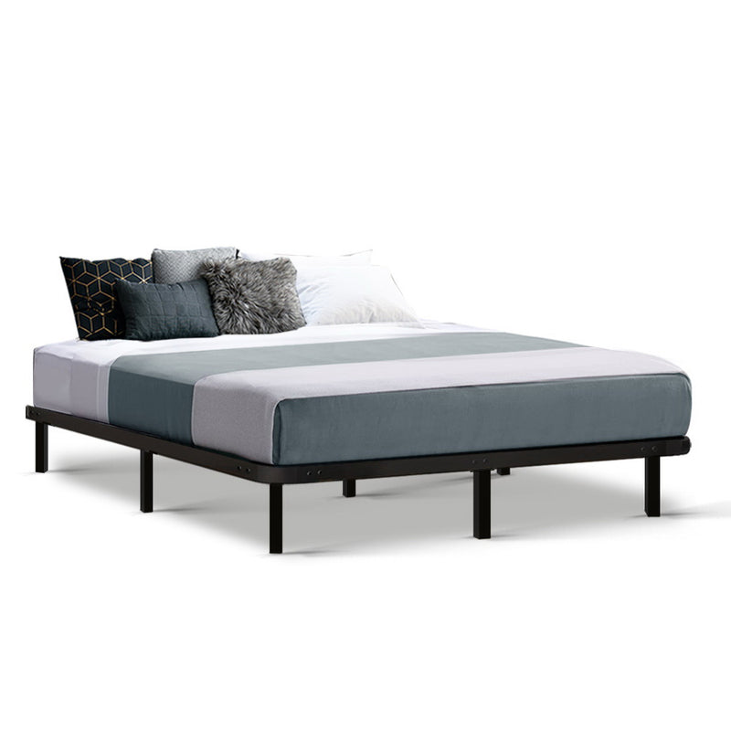 Queen Size Metal Bed Base - Black