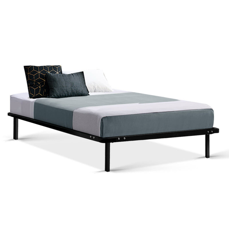 King Single Size Metal Bed Frame - Black