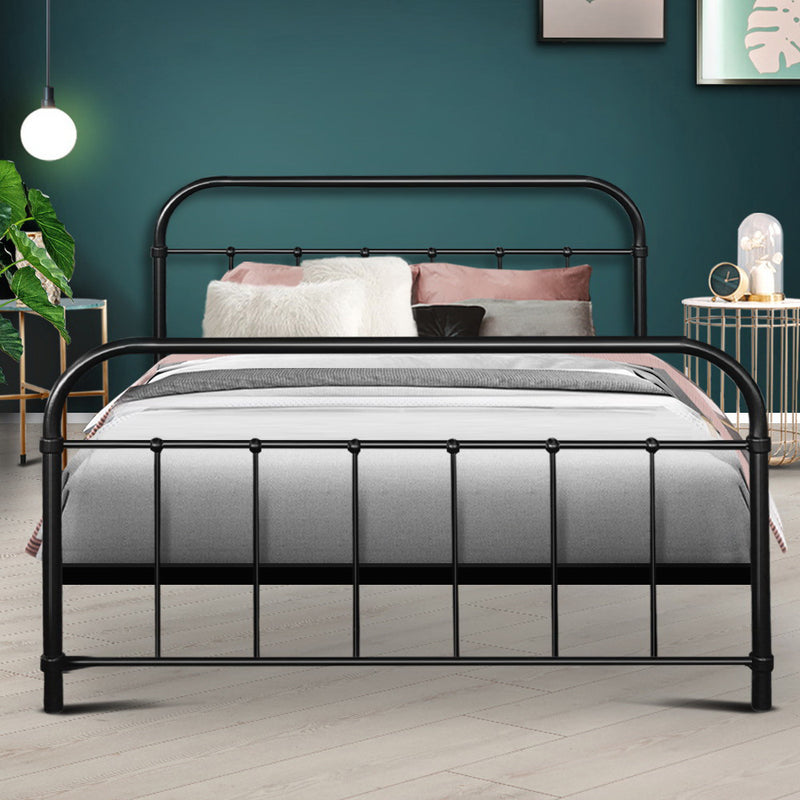 Double Size Metal Bed Frame - Black