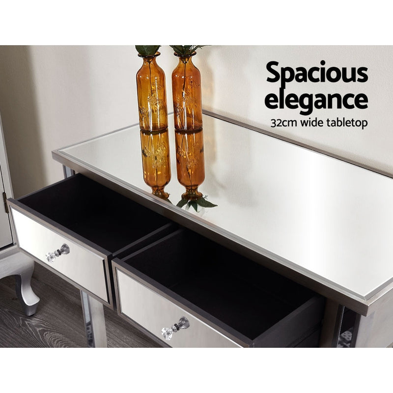 Mirrored Furniture Dressing Console Hallway Hall Table Drawers Sidebaord