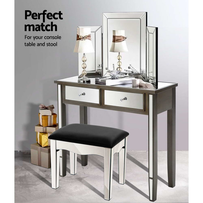 Mirrored Furniture Dressing Table Dresser Mirror Stool Chest of Drawers