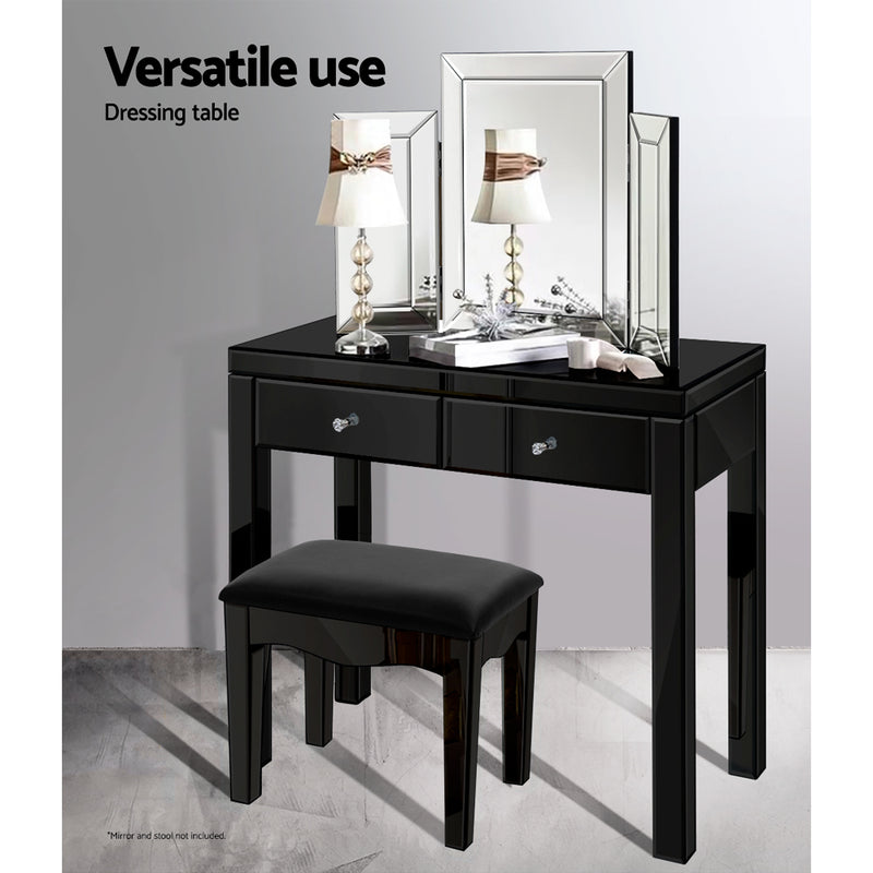 Mirrored Furniture Console Table Hallway Hall Entry Dressing Side Drawers