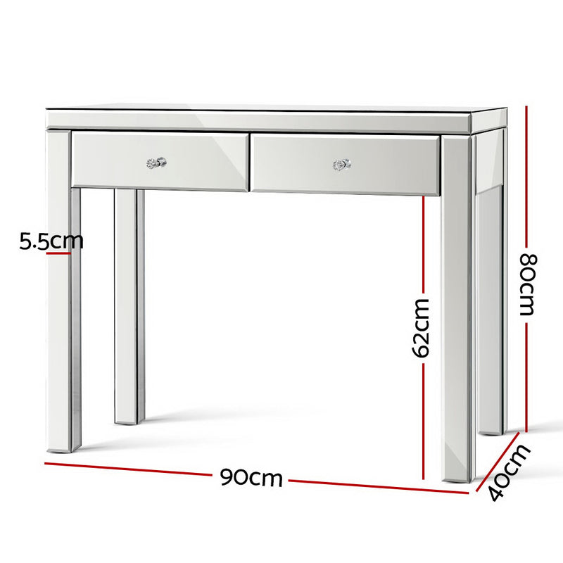 Mirrored Furniture Dressing Console Hallway Hall Table Sidebaord Drawers