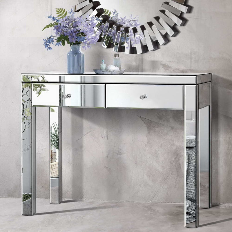 Mirrored Furniture Dressing Console Hallway Hall Table Sidebaord Drawers