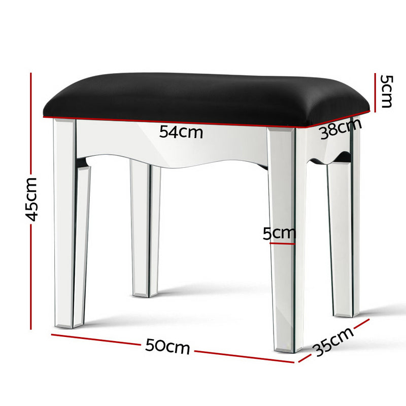 Mirrored Furniture Dressing Table Stool Foot Vanity Stools Makeup Chairs